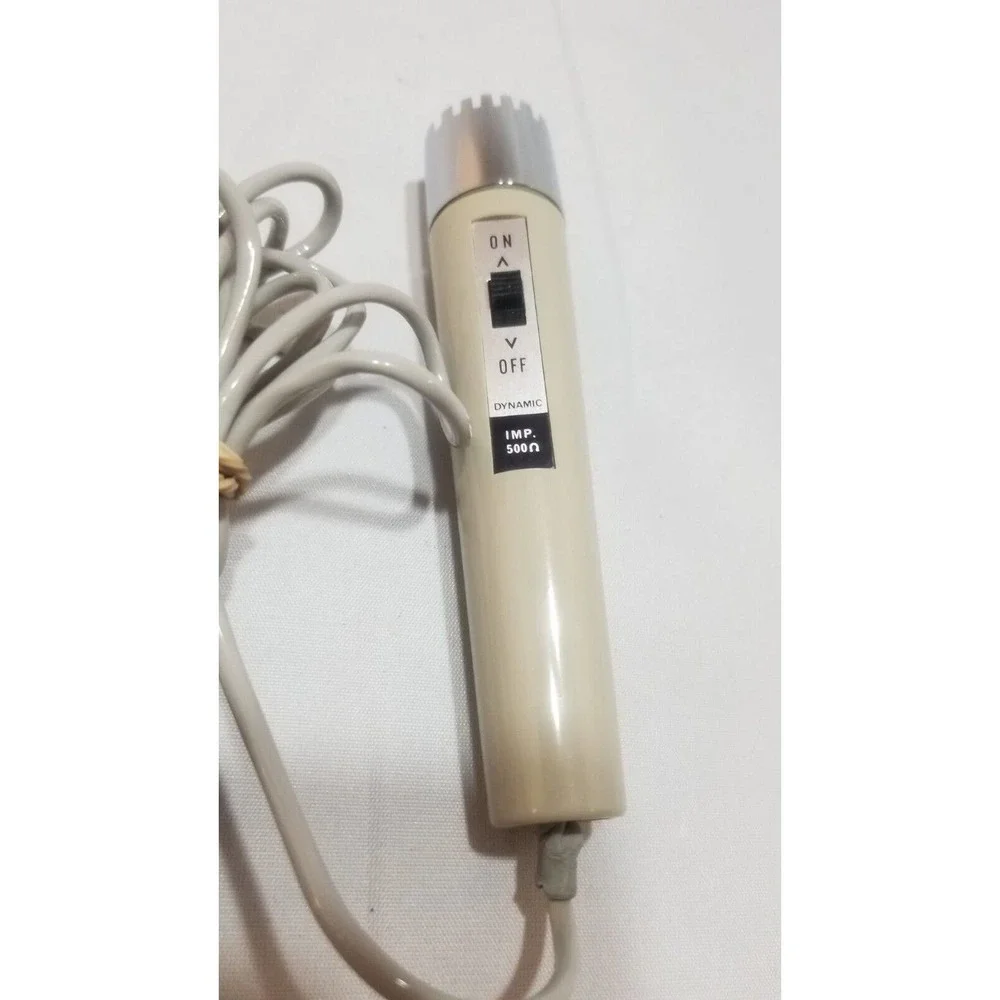 Vintage General Electric Dynamic Microphone IMP 500 Japan 2-Prong